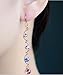 Neoglory Jewelry 14k Gold Plated Multicolor Beads Rhinestone Dangle Earrings 2.5