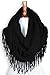 BASICO Warm Knit Scarfs for Women Winter Infinity Scarf Black Circle Loop Scarves