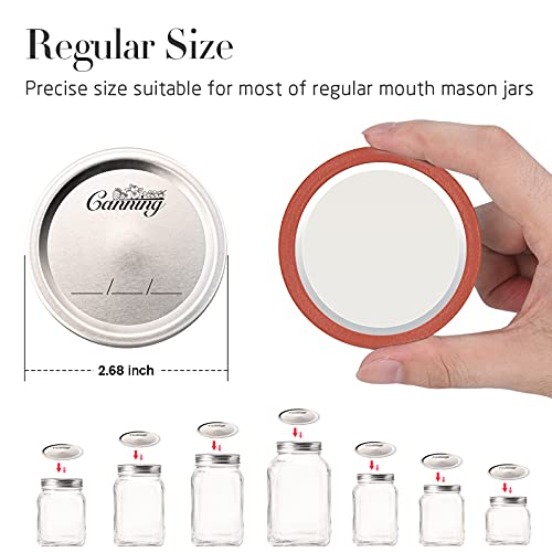 Canning Lids 100 Count, Regular Mouth Mason Jar Lids for Ball, Kerr