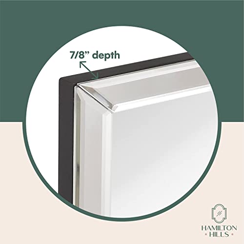 Hamilton Hills 40x40 inch Silver Trifold Mirror Full Length Framed