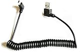 Robotjoy Coiled USB 2.0 Type A to Mini-B USB Cable w/Right Angle Connectors