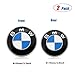 ESKey BMW Emblems Hood and Trunk,82mm+74mm BMW Blue White Emblem Replacement Suitable for ALL Models BMW E30 E36 E46 E34 E39 E60 E65 E38 X3 X5 X6 3 4 5 6 7 8