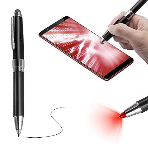 Penyeah LED Flashlight Pen -Pen Light with Stylus Pen Tip Multi-function Capacitive Touch Screen Pen - Helpful for Touching Reading or Writing - P12 - Red Light - Thumbnail 4