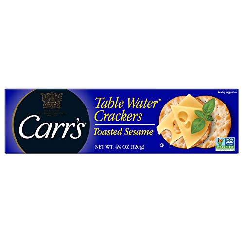 Carr's, Table Water Crackers, Toasted Sesame, NonGMO Project Verified, 4.25oz Box Pricepulse