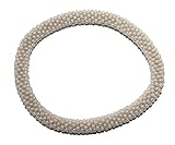 Crochet Glass Seed Bead Bracelet Roll on Bracelet Nepal Bracelet