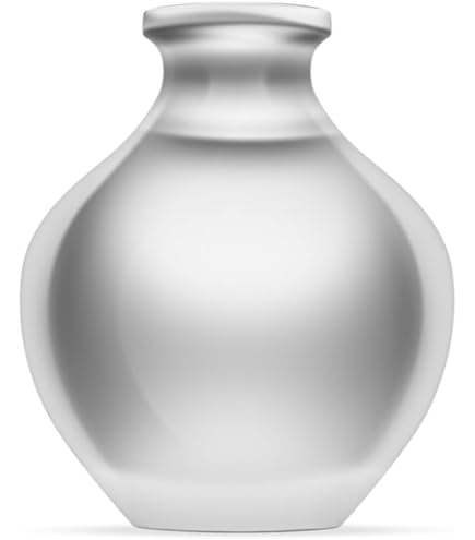 Flower vase large glass slim moon type ② Slim Glass Oval Vases