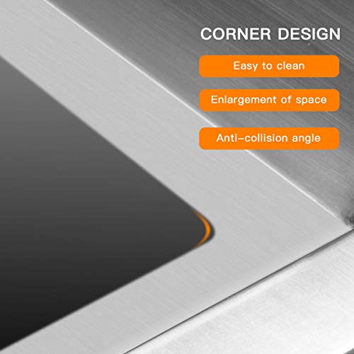 Giantex 3 Compartment Sink Kitchen Prep & Utility Sink Heavy Duty Stainless Steel Commercial