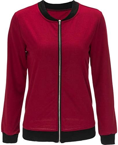jAieavZG Women Zipper Hoodies Solid Slim Coat Casual Sweatshirt Outwear