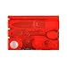 Camping Tool,Hmane Stainless Steel Multi-functional Pocket Swisscard with 13 Functions - Red
