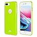 GOOSPERY Pearl Jelly for Apple iPhone 8 Plus Case (2017) with Screen Protector Slim Thin Rubber Case (Lime) IP8P-JEL/SP-LIM