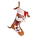 Valery Madelyn 21 Inch Greedy Dog Christmas Stocking, Cute Plush Personalized Fireplace Hanging Stockings for Holiday Party Christmas Decorations and Xmas Gifts