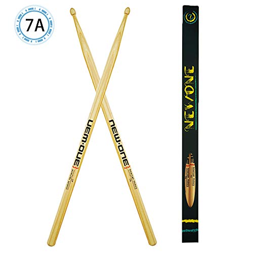 Drum Sticks 7A American Hickory Wood Tip Drumsticks for Kids Adults Practicing(1 pair)