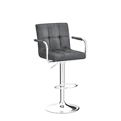 Yaheetech Counter Height Bar Stools Set of 2 Velvet