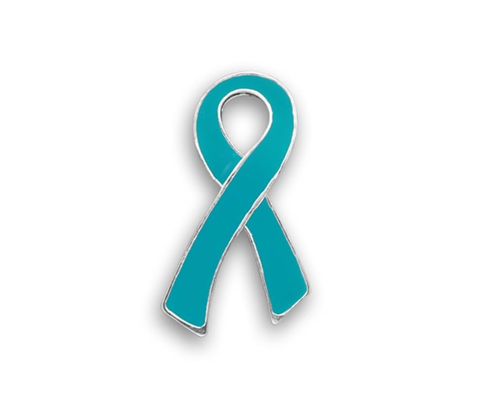 Fundraising For A Cause 50 Pack Teal Ribbon Awareness Pins