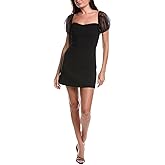 French Connection Womens Whisper Puff Organza Dress, 4, Black