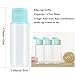 ANREONER 12 Pack Travel Size Toiletries Bottles and Jars Set, TSA Approved Portable Rigid Plastic Travel Containers with Flip Cap Spray Lotion Bottles Travel Case - Transparent