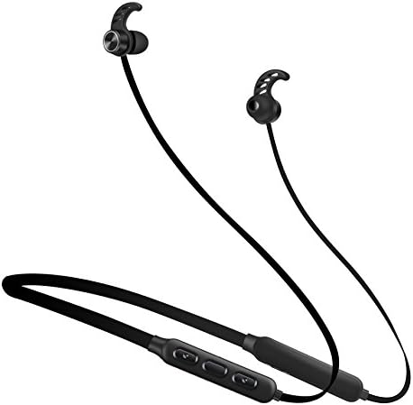 FSTCOM V4.1 Bluetooth Headphones Wireless Neckband Headset Stereo Noise Cancelling Music Sports Earbuds (Black)
