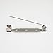 100 Pcs Silver 32mm Tone Brooch Back Bar Pins Findings