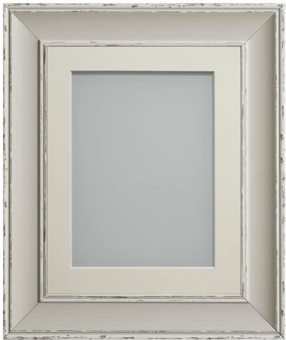 Frame Company Brooke Moonstone Grey Photo Frame, Ivory Mount, 10x10 for 8x8 inch, fitted with perspex — image 1