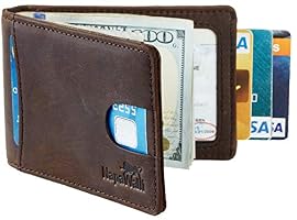 Slim Bifold Leather Wallet For Men - RFID Blocking With Money Clip, Minimalist Design - View #3