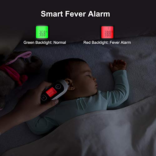 Baby Infrared Thermometer, Ovonni Digital Accurate Ear and Forehead Fever Thermometer for Baby, Kids and Adults, 32 Recall Memory and Optional Silent Mode, CE FDA Approved - Thumbnail 3