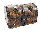 Kids Treasure Chest Wood Keepsake Jewelry Box Toy Treasure Box 5.5x3x3.25 By Well Pack Box (Small)