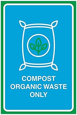 Compost Organic Waste Only Print Picture Garden Fertilizer Home Landscaping Large Notice Sticker Sign Sticker