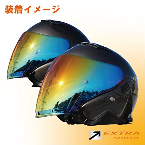 EXTRAシールド 〔SHOEI CJ-2 PINLOCK〕 メロースモーク／ブルー 〔J