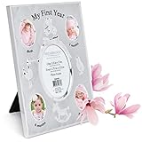 Briarwood My First Year Baby Photo Frame in Silver-tone