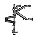 TechOrbits Three Monitor Stand Mount – Triple Computer Screen Desk Mount Arms – Full Motion Swivel Articulating Mechanical Arms with Two USB Ports- Universal Fit for 17″ – 27″ Screens Vesathumb 1