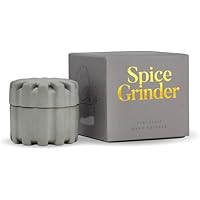 W&P Stylish Modern Spice Herb Grinder | Gray | Porcelain, Ideal for Nutmeg, Peppercorns, Sea Salt & Other Whole Spices