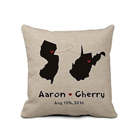 Personalised Antique Pillow Case Decorative Long Distance