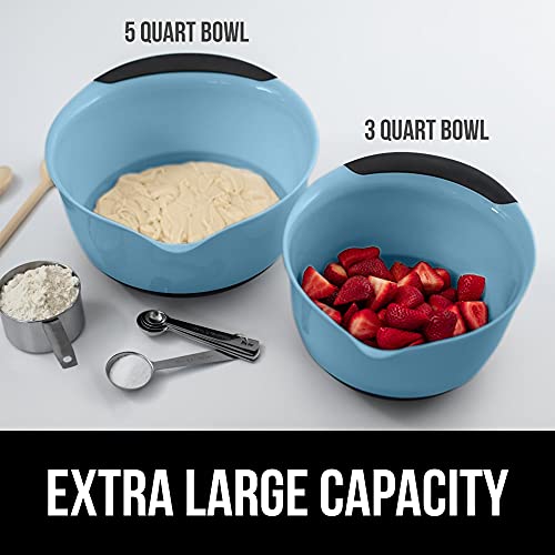 Gorilla Grip Mixing Bowls Set of 2, Slip Resistant Rubber Bottom