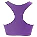 BollyQueena Women's Full-Support Racerback Sports Bra Support Bra Front Zip Design Strapless Bra Purple M