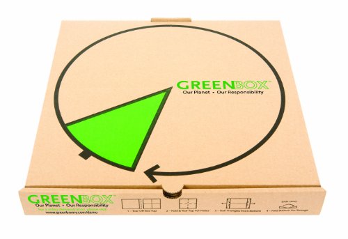 UPC 814582020031, GreenBox Pizza Box, 16-3/8&quot; Length x 16-3/8&quot; Width x 2-3/16&quot; Height, Kraft (Pack of 50)