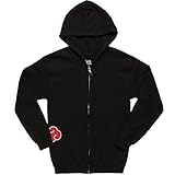 Naruto Shippuden Red Clouds Adult Hoodie (Medium, Black)