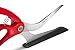 Dreamfarm Scizza 2-In-1 Easy Ergonomic Pizza Scissors with Stainless Steel Pizza Cutter Blades & Non-Stick Slice Server - Red