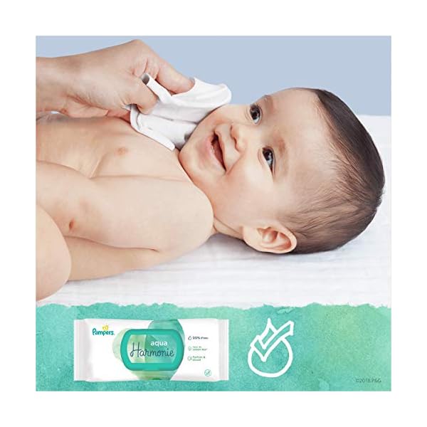 48lingettes Pampers Aqua Harmonie Lingettes Pour Bebe Orinales Y Taburetes Toallitas Humedas