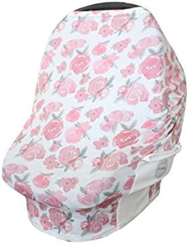 EXCLUSIVE Design - Multi Use 4 in 1 Baby Car Seat Cover - The Best Baby Shower Gift - Citi Babies Cover is also a Shopping Cart Cover, Nursing Cover, &amp; High Chair Cover. New Mom Gift in Floral.
