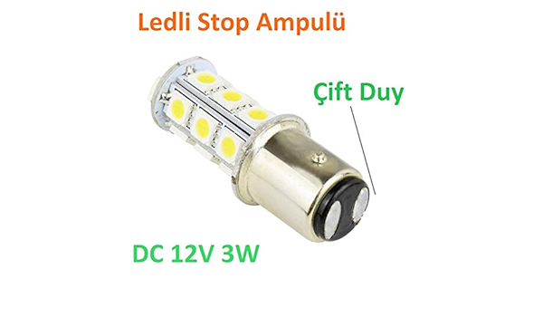 robotekno ledli stop ampulu stop lambasi cift duy beyaz amazon com tr