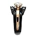 Marimor Jewelry Women's Rose and Black Plated Stainless Steel Wedding Engagement Ring Band Set
