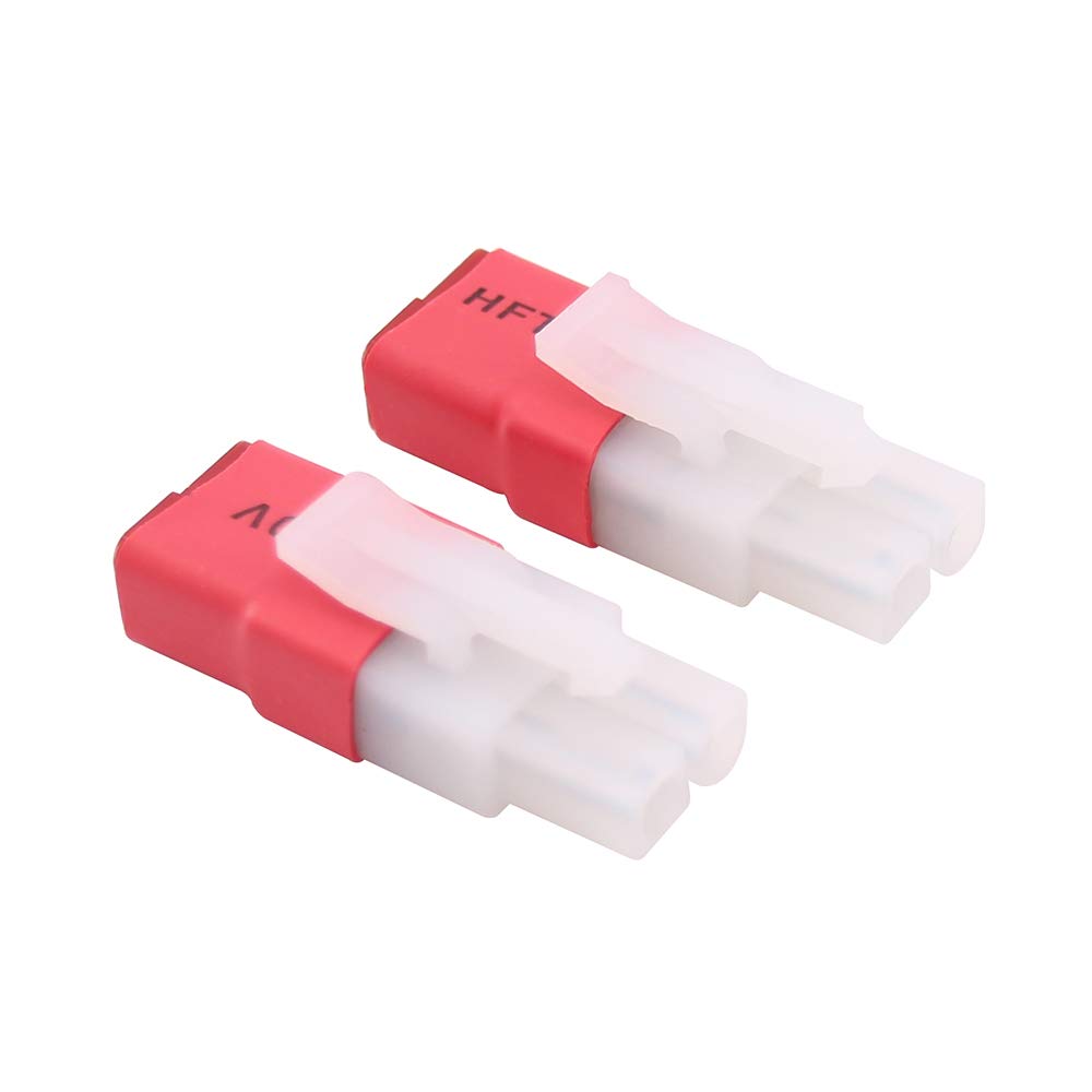 OliRC 2pcs Compatible with Big Tamiya Male to T-Plug Deans Style Female Adapter Connector(C128-2)