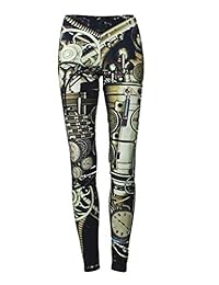 Leggings estilo steampunk para dama, estilo retro, cómic, cosplay, punk, de poliéster, estilo gótico, tallas S-4XL