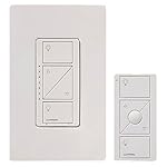 LUTRON P-PKG1W-WH  Caseta Wireless 600-watt/150-watt Multi-Location In-Wall Dimmer with Pico Remote Control Kit, White