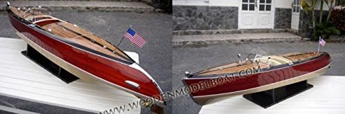 Gia Nhien SB0022P-100 Stan Craft Torpedo Wooden Model Speed Boat