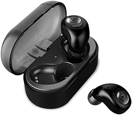 True Wireless Earbuds with Charging Box - Mini In-Ear Noise-Canceling Wireless Earphones and Sweat Proof