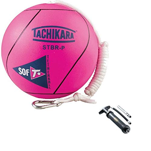 Tachikara STBR-P Sof-T Rubber Tetherball, Pink with Free Pump - Thumbnail 2