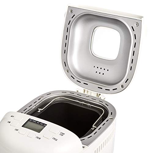 Amazon Basics 2 Pound NonStick Bread Making Machine, White The Home
