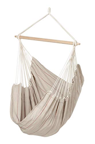 AMAZONAS XL Hängesessel handgefertigt in Brasilien Artista Sand mit Querstab aus FSC Buchenholz 110 cm bis 150kg in…