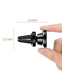 meidi Car Air ventilación Mount Holder Soporte de teléfono de aleación magnético universal para iPhone 7 Plus 6 6S Plus 5S 5 C 5 se, Galaxy S8 S7 S6 Edge, Google Nexus, LG, Huawei, GPS, negro (Air Vent Black)